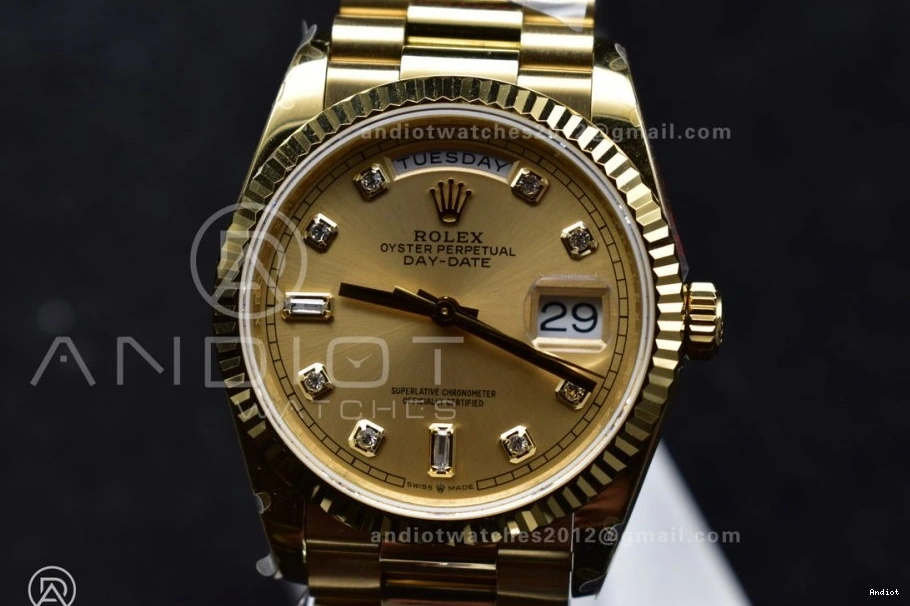 with Best Edition Bracelet YG President Gold Dial V5 Weight) Diamond (Gain 904L vr3255 DayDate QF Steel on 36 Square 0118